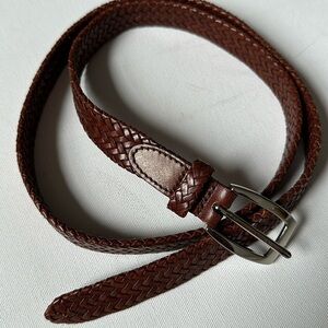 Excellent condition 100% leather braided belt large